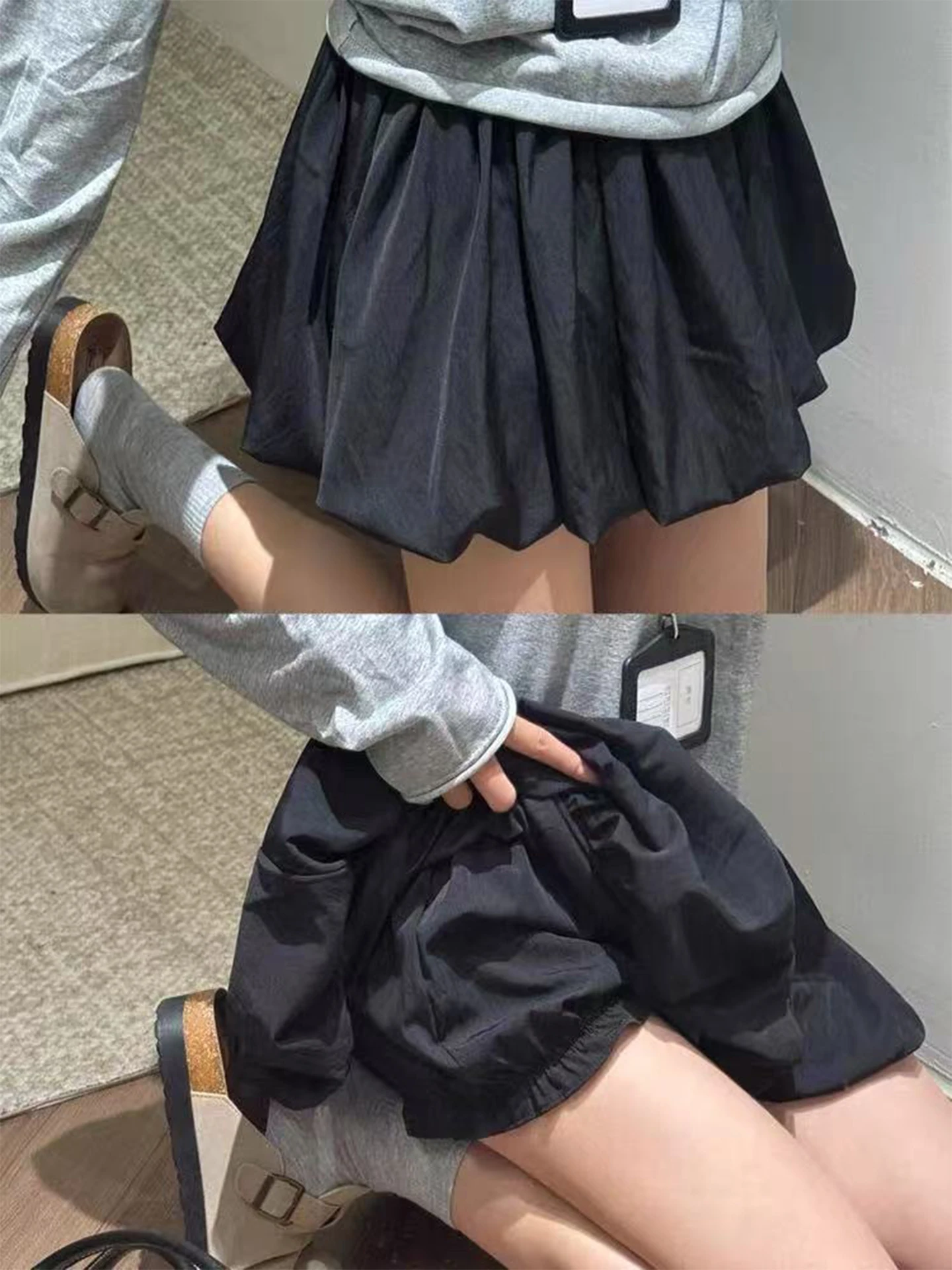 plus Size Summer Floral Print Short A-Line Skirt Women Loose Flared Prevent Exposure Half-length Skirt for Heavy Girls 300 Po...