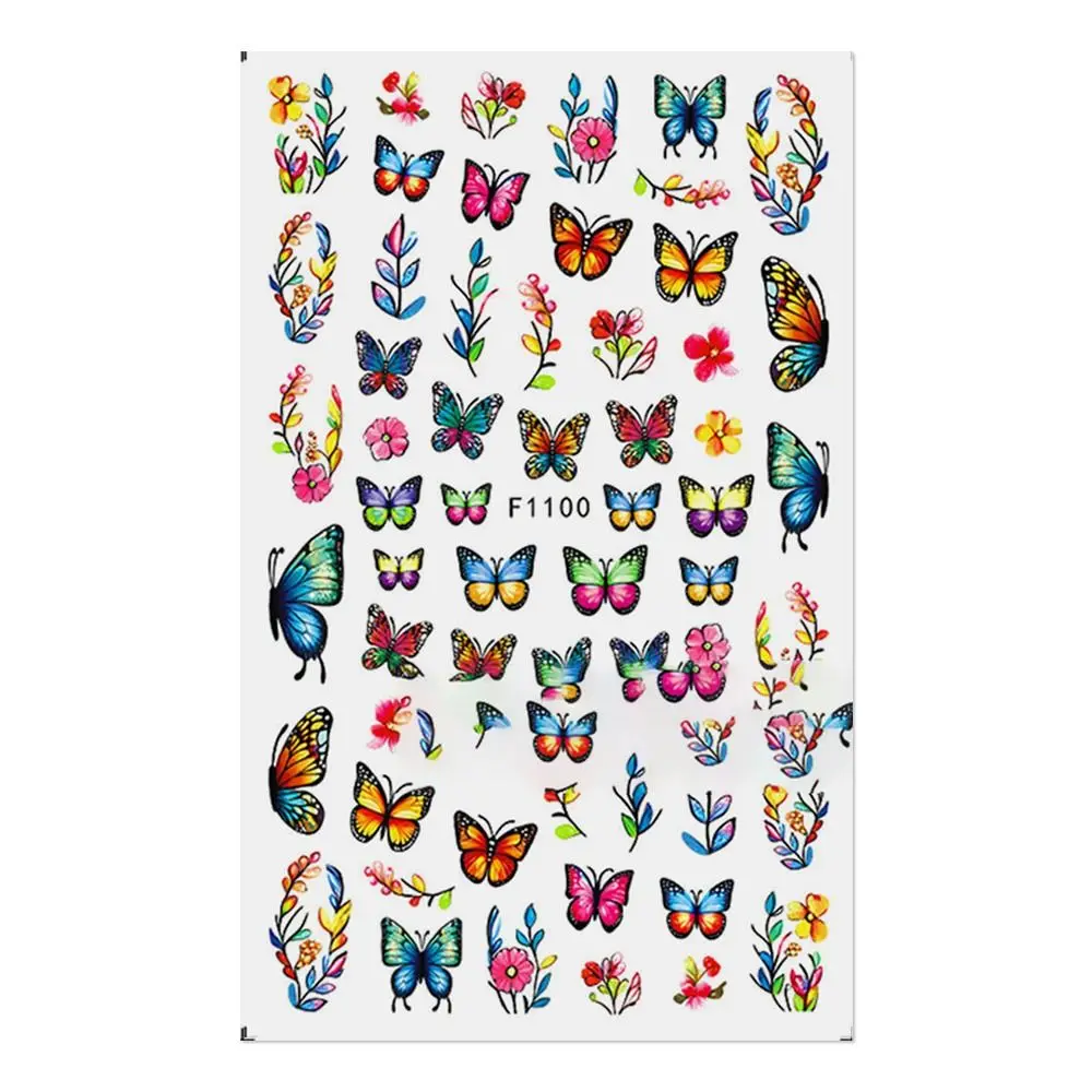 Calcomanías 3D para decoración de uñas, pegatinas para uñas con pétalos rosas y morados, colores dulces, diseño de flores, decoración de puntas de uñas, manicura