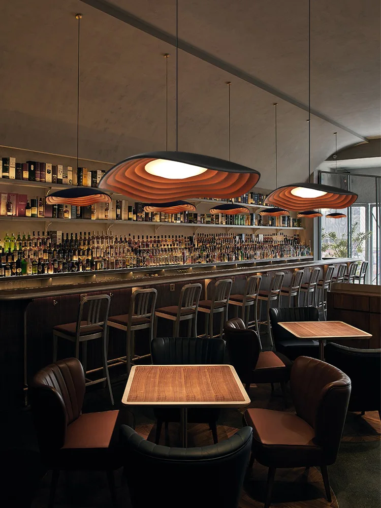 Wabi الرياح الثريا مطعم ضوء الشمال الدنماركية بار اليابانية الجدول النمط الصناعي مقهى ضوء الطاولة المستديرة #2