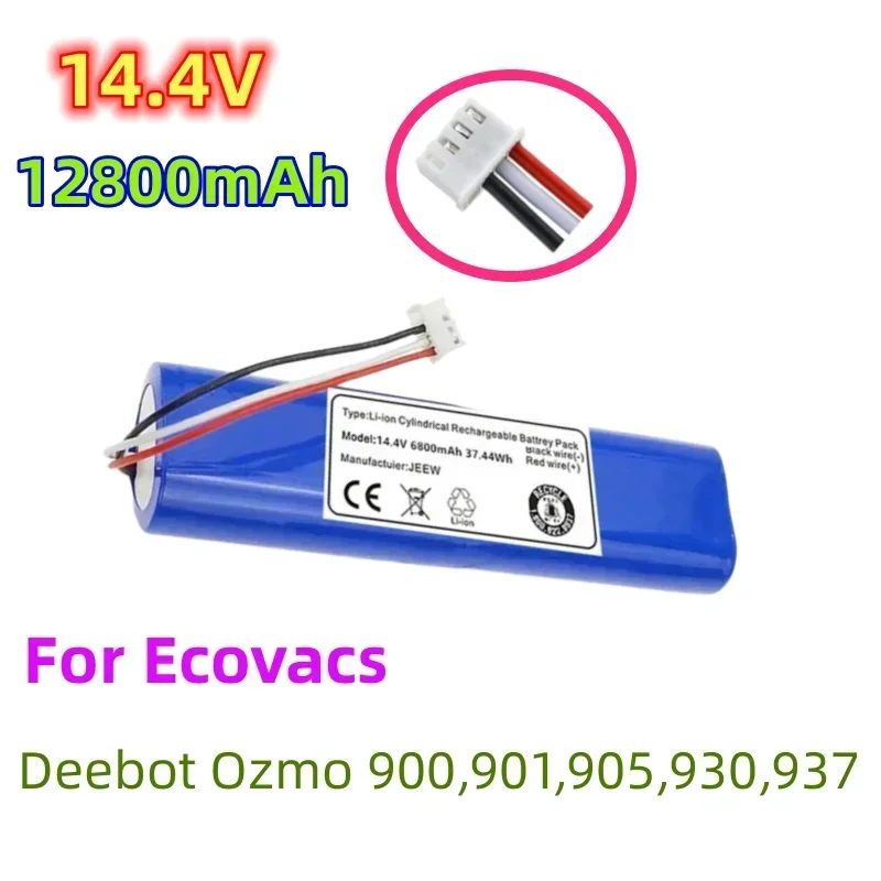 EcovacsDeebotOzmo900901905930937 original, novo 14.4 V12800mahbateriadorobôaspiradorde pó com acessórios domésticos inteligentes