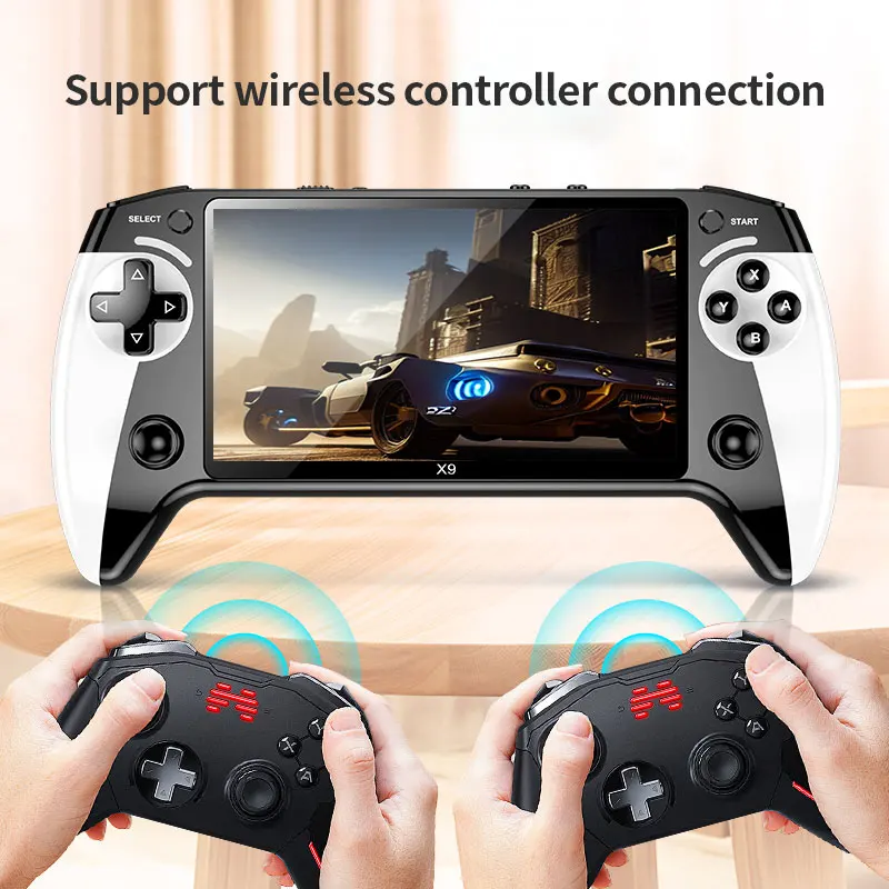 

2024 NEW X9 Handheld Game Console 1500mAh 5.5-inch IPS HD screen Support Duo Play GB GBA GBC games