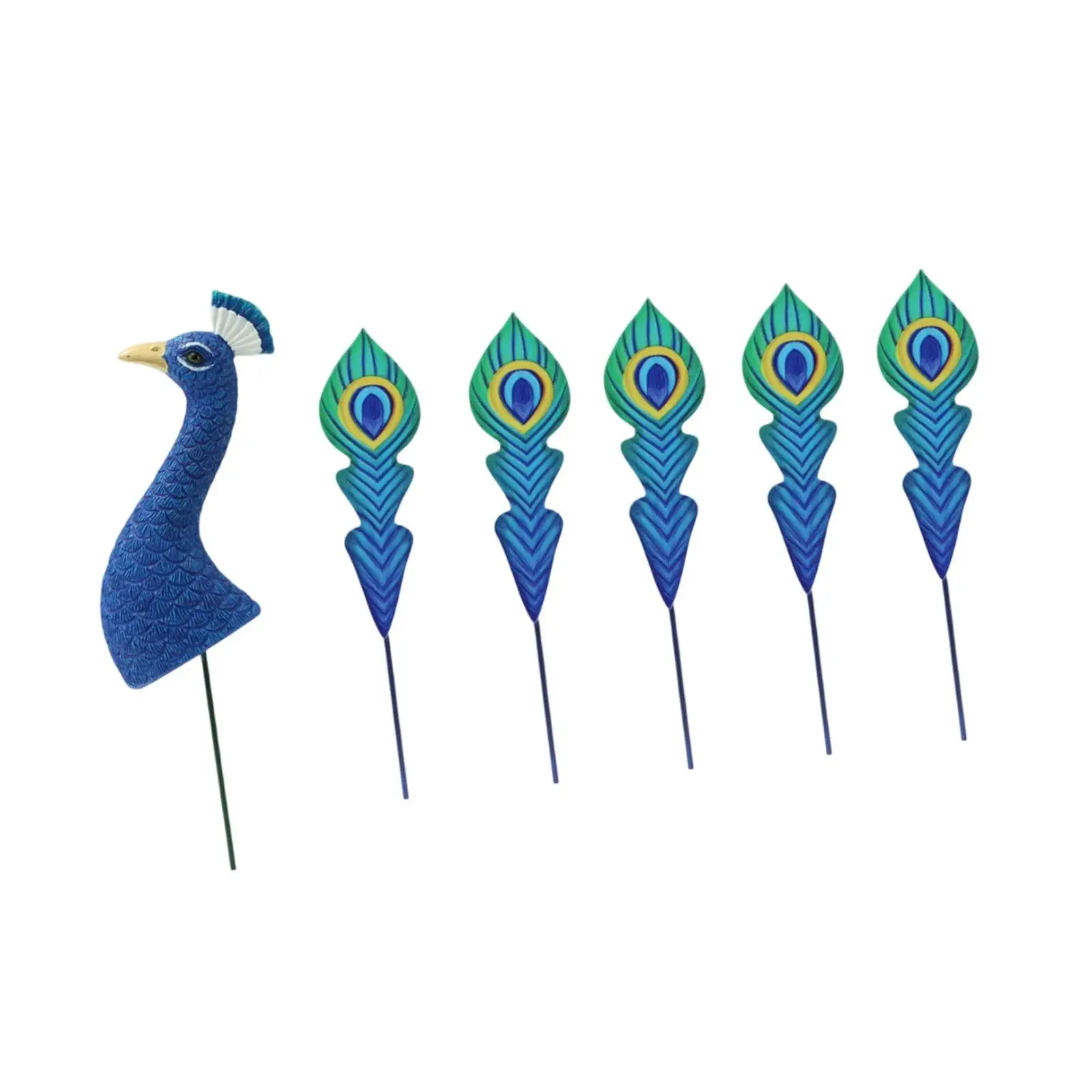 Peacock Garden Stakes Spring Garden Decoration Yard Stakes Pathway Gifts Peacock Statue