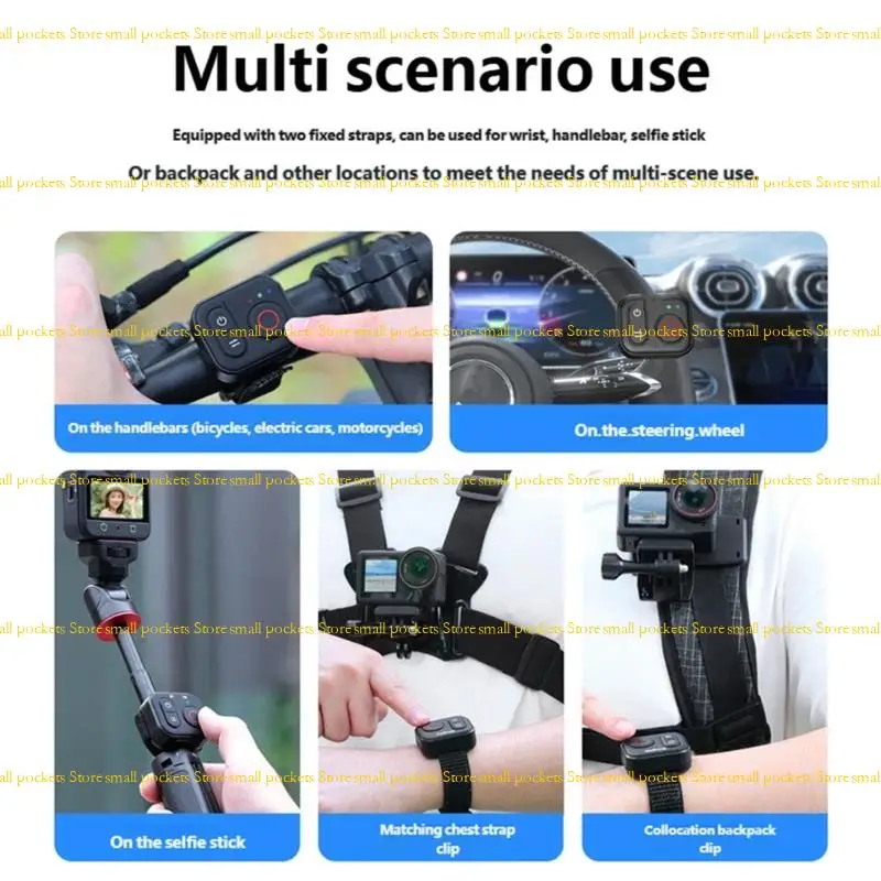 R1WD Quick Install Bluetooth-compatible Remote Control for Action4/5/6/osmo360 Camera Reliable Performances in Conditions