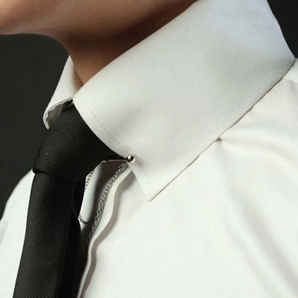 Tassel High-grade Alloy Non-injury Clothing Cross Pendent Tie Clip Women Collar Bar Men Collar Clip Neckwear Accessories