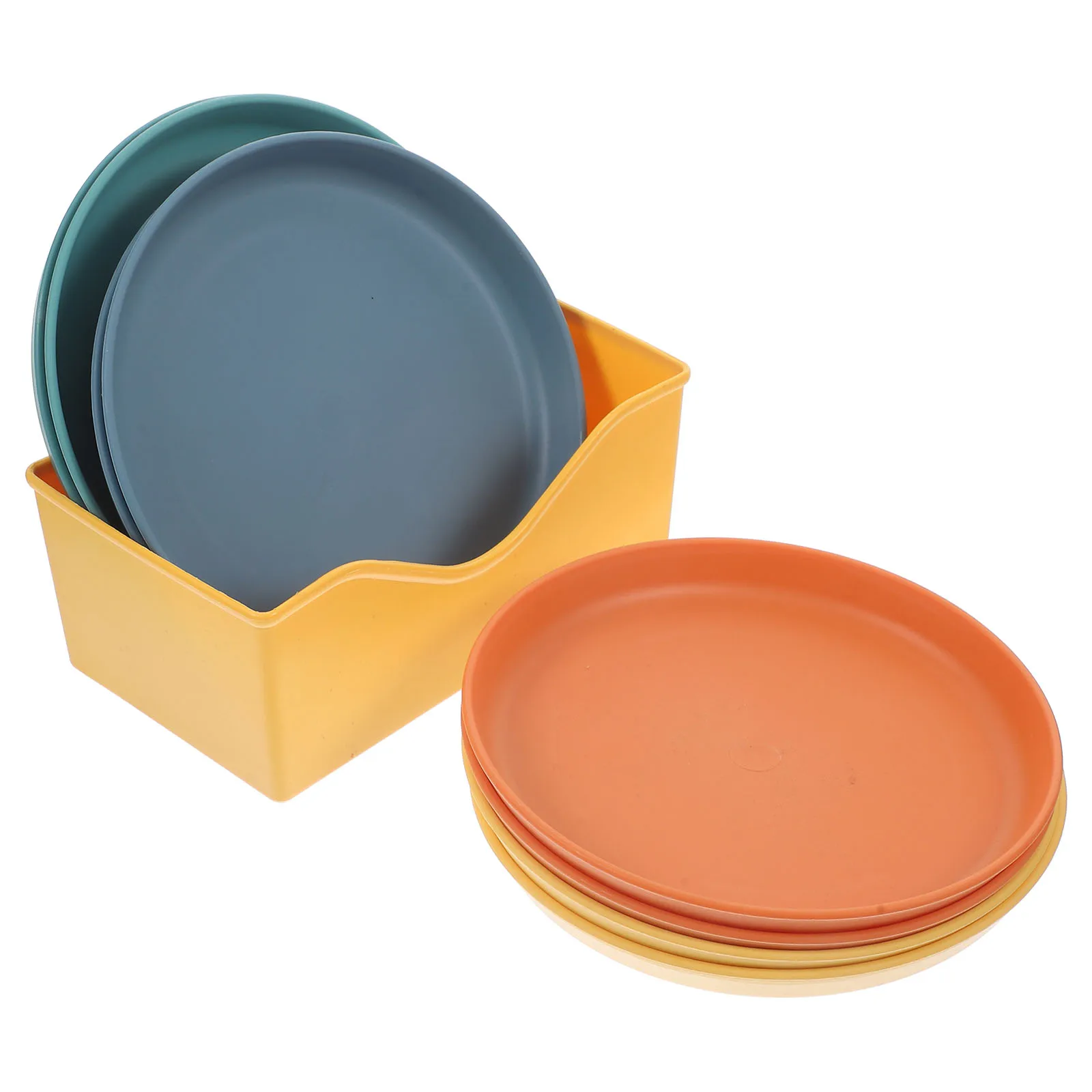 

Outdoor Barbecue Dish Reusable Plastic Plates Round Child Party Serving Trays Snack Plate Fruit Platters Household Fruit Holder