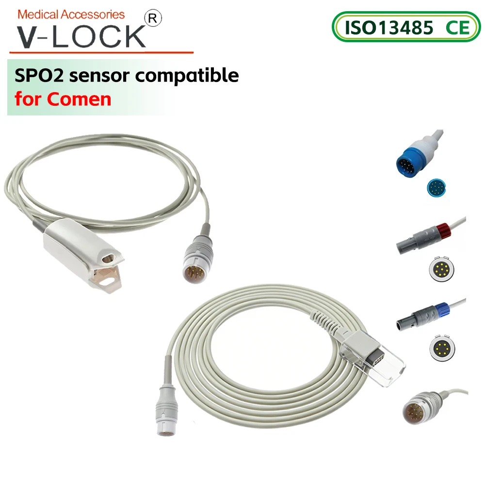 Sonda de Monitor de Paciente Estándar Compatible con Módulos Comen Ne-Cllor Masim Star8000A/E/C30/60 NC10 para Hospitales Médicos