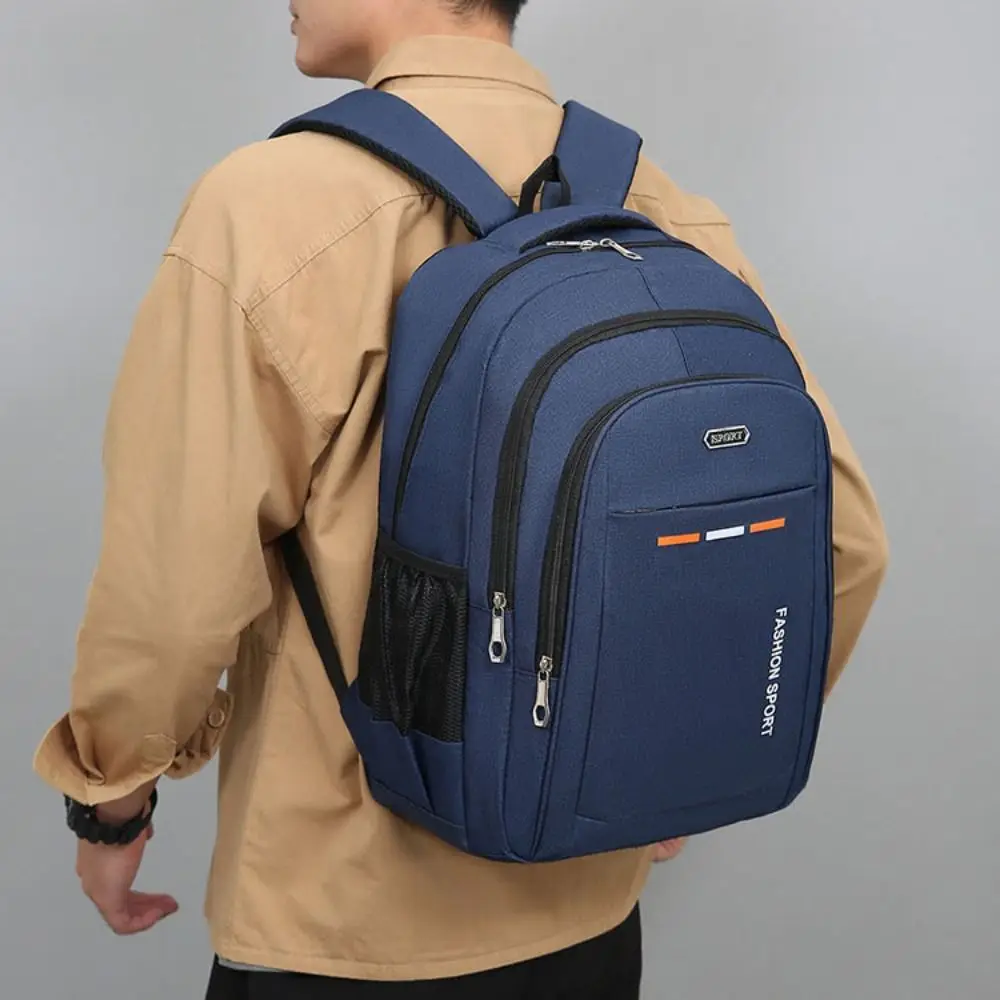 Zaino semplice in tela di grande capacità Borsa per studenti Zaino per studenti Oxford Multipocket Borsa a tracolla per laptop Business