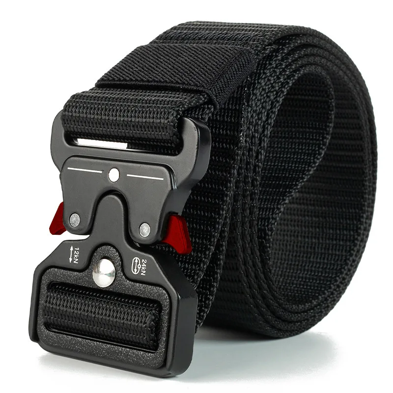 Tactical Belt Quick Release Outdoor Belt Soft Real Nylon Sports Accessories Men And Women Black Belt