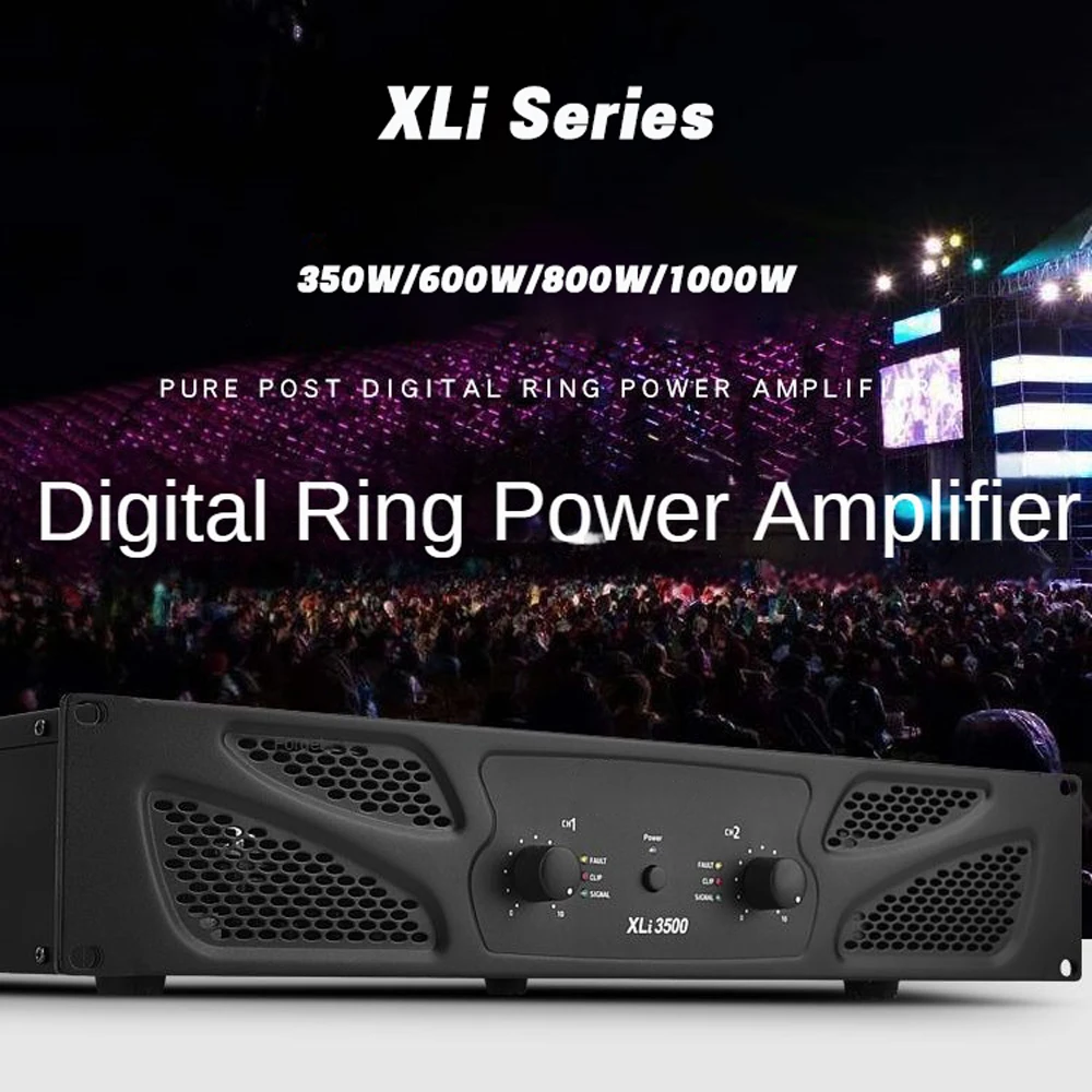 XLi Series 2x1000w Professional Power Amplifier Audio DJ Equipment Subwoofer Amplifier For Line Array Speakers Preamplifier