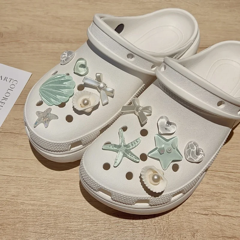 

New Summer Shoes Decoration Jibbitz Shell, Starfish, DIY Sandal Garden Shoe Accessories Party Gift. Summer Good Gift