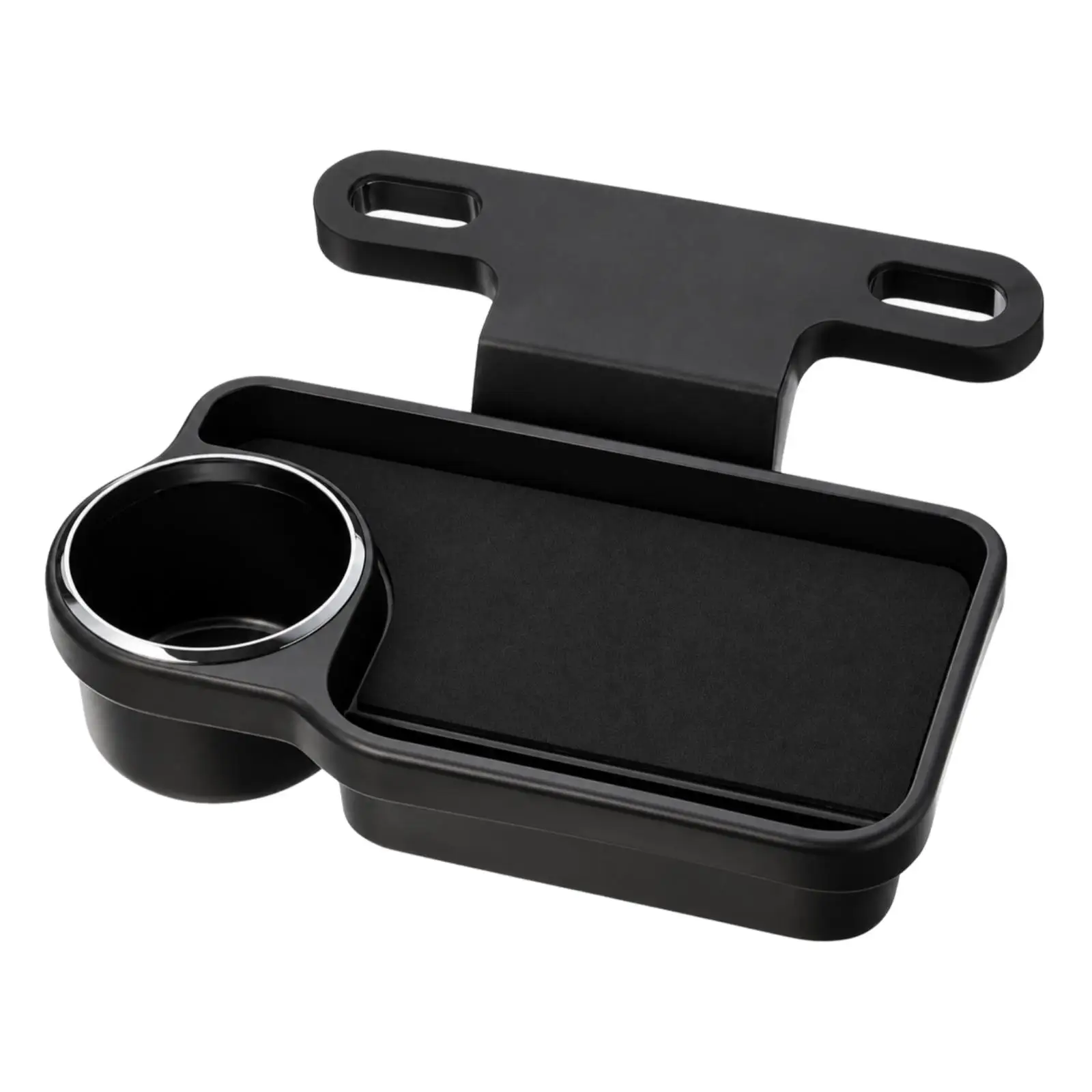 Folding Car for seat Table Tray for Backseat Passengers with Drink Holder Phone Support ABS Black