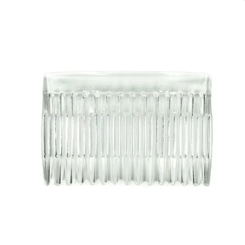 Pince à cheveux en plastique à 15 dents, 7x5cm, peigne fantaisie pour femmes, support voile mariage pour femmes