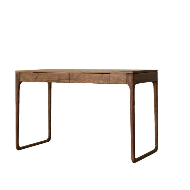 

North American black walnut all solid wood desk computer desk writing desk log study Nordic solid wood small apartment