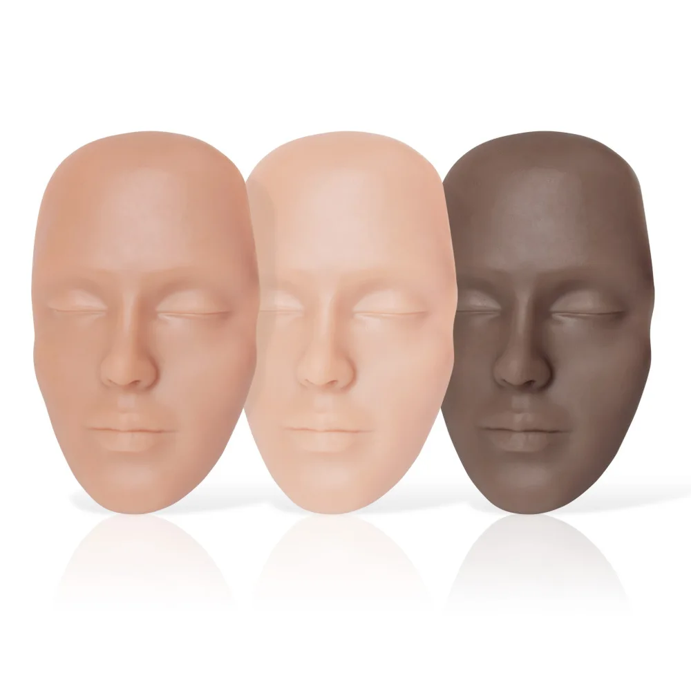 Manufacturer wholesale silicone practice leather simulation face eyebrow eye lip tattoo tool