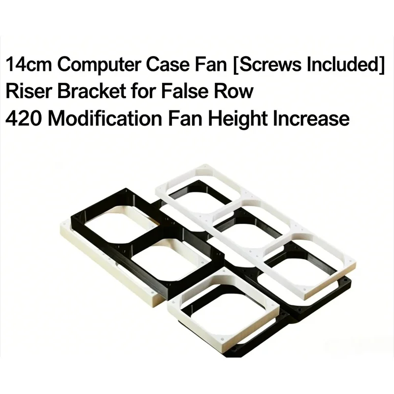 New 140mm PC Case Fan Heightening Bracket, 42cm Dummy Radiator Mod Riser Spacer with Free Mounting Screws
