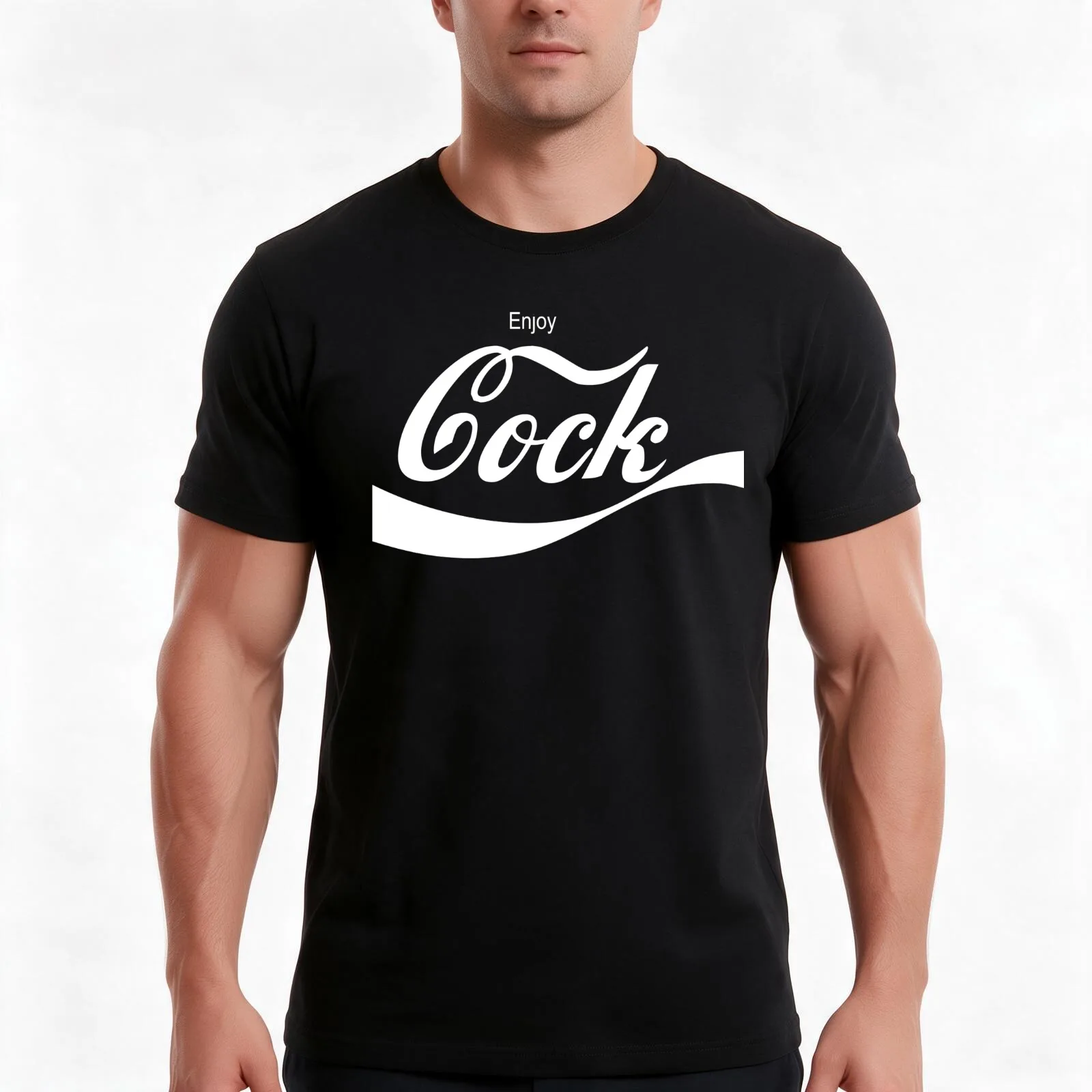 Refreshing T-Shirt, Summer Casual Cotton Tee, Oversized Streetwear Tops, Vintage Graphic Print, Loose Fit Short Sleeve