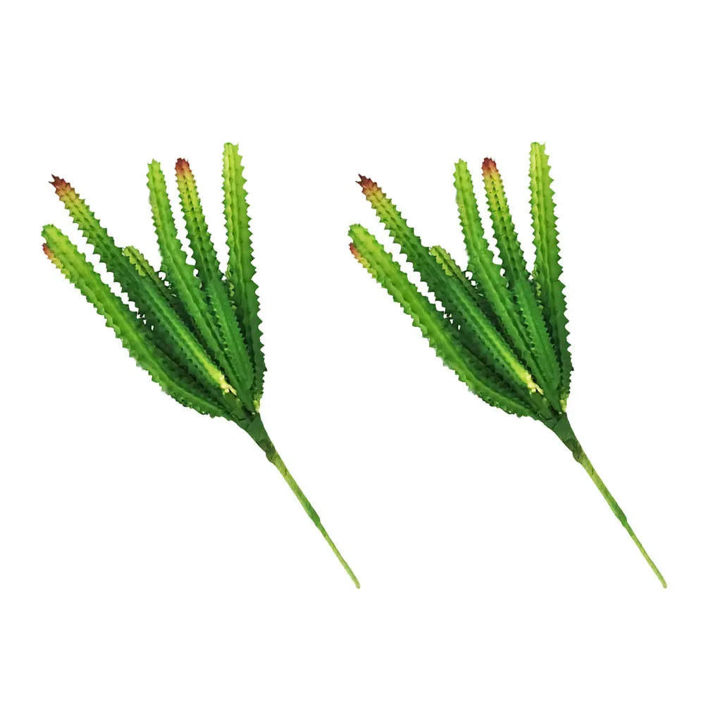 

2Pcs Simulation Cactus Artificial Plant Decor Lifelike Imitated Greenery for Home Garden Scene Layout Prop Faux Cactus