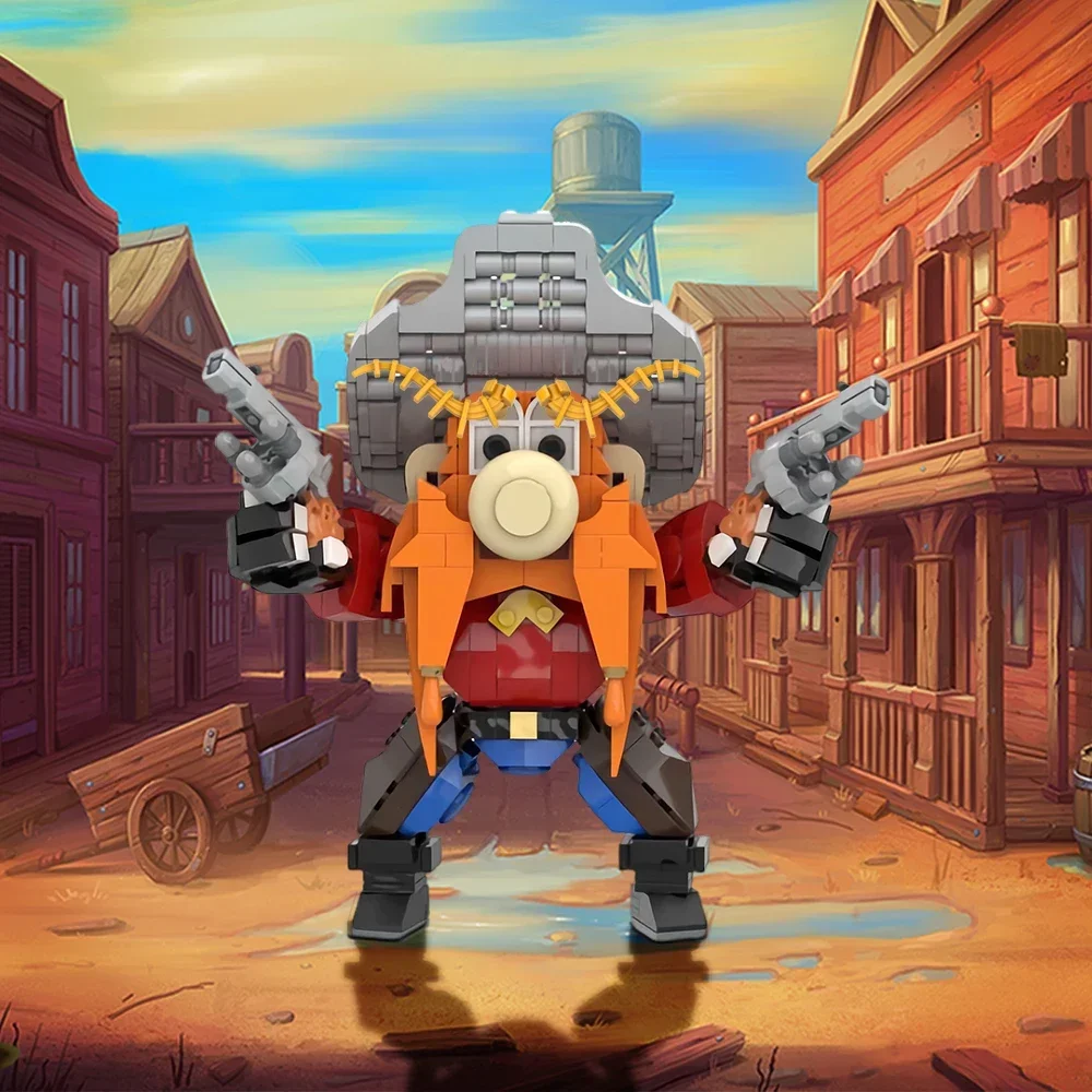 

Gobricks MOC США аниме YOSEMITE SAM строительный блок модель персонажи аниме строительный блок детские развивающие игрушки дети собрать подарок