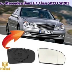 Reemplazo de lente LH RH de cristal de espejo calefactable del lado izquierdo y derecho para mercedes-benz Clase E Clase C Clase C E W211 W203