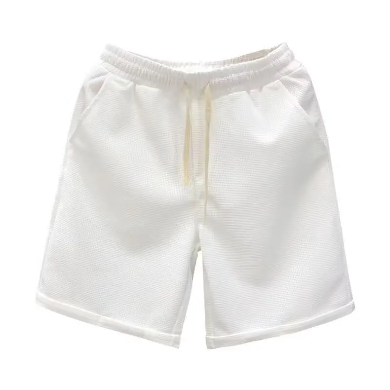 

2025 Summer New White Shorts Men's Trendy Brand Versatile Men's Loose Straight Tube Large Shorts