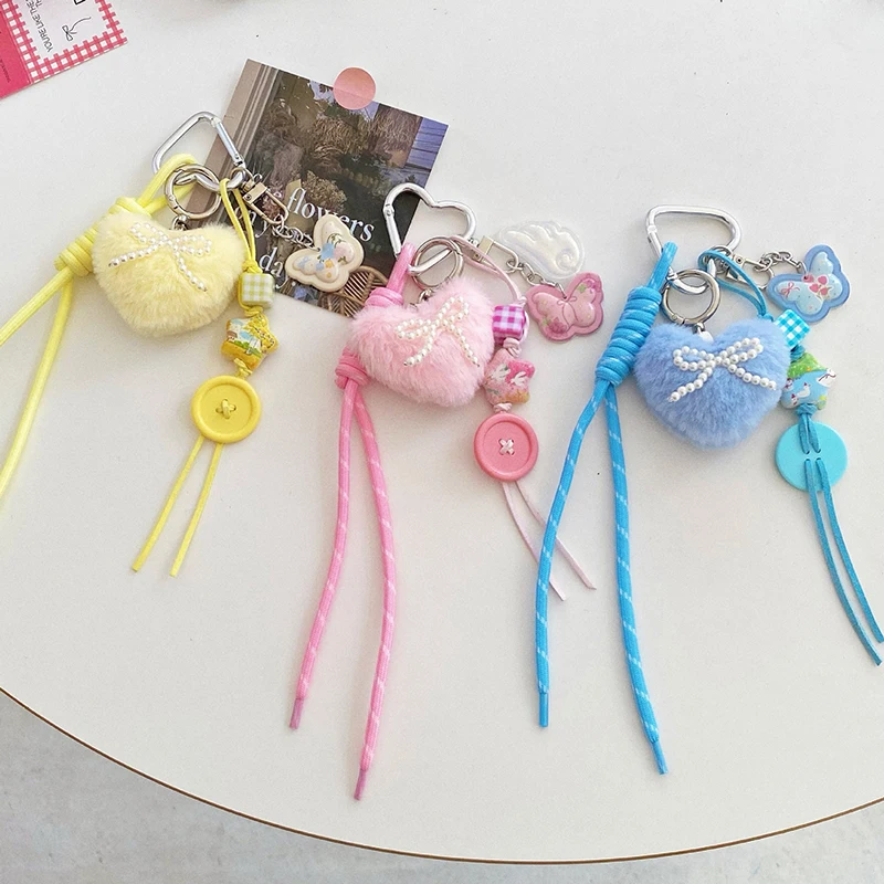 

Цельный пушистый брелок с шариком любви и плетеной веревкой, сумка, подвесной брелок для альпинизма, пряжка, подвесной орнамент