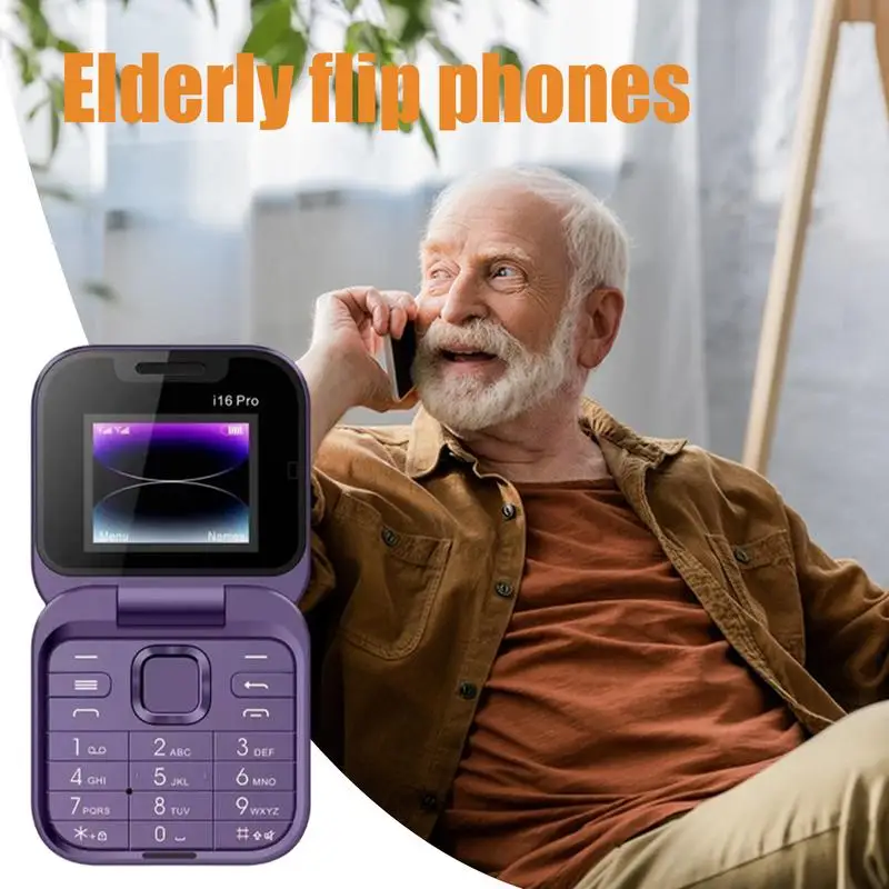 Seniors Cell Phone 128160 Multifunctional Clamshell Phone Mini Mobile Phone With HD Rear Camera User-Friendly Cell Phone For