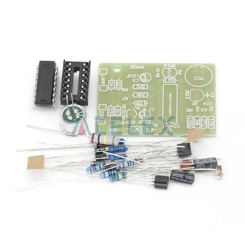 Energy Saving Lamp LED Light Incandescent Light CD4011 Sound and Light Control Switch Kit DIY Voice Control Parts Module