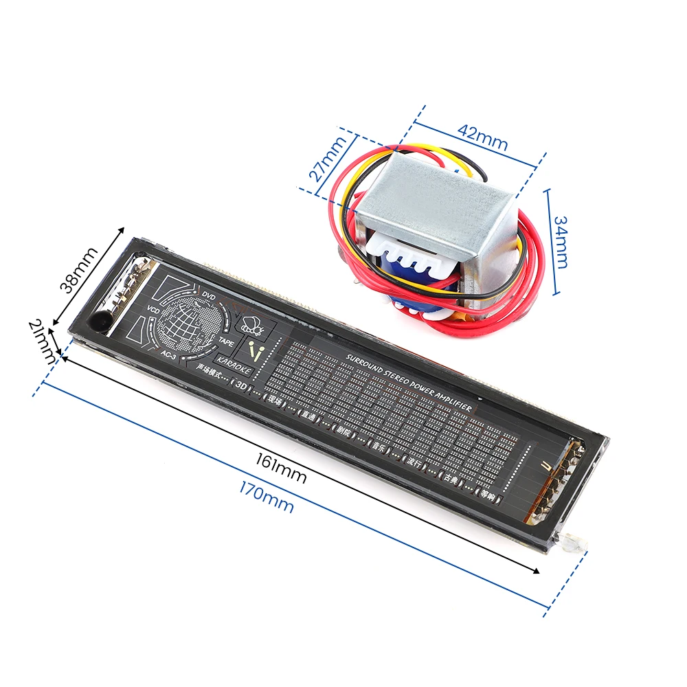 AIYIMA Speaker Display VFD Vacuum Fluorescent Display Power Amplifier Board Level VU Meter Precision Clock Multimedia Display