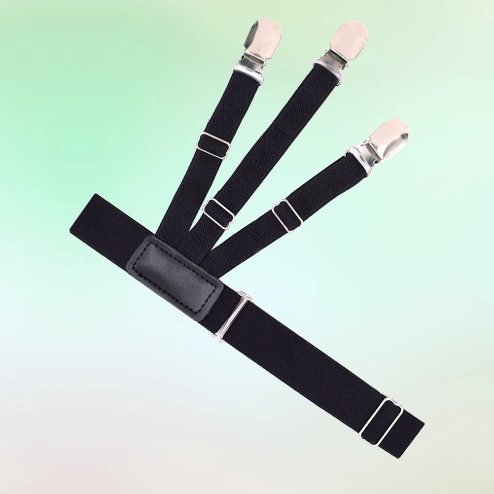 1 قطعة قميص يبقى المضادة للانزلاق كليب مطاطا قابل للتعديل الثنية الحمالات حامل للرجال قميص أسود حفظات الأربطة السراويل اكسسوارات #2