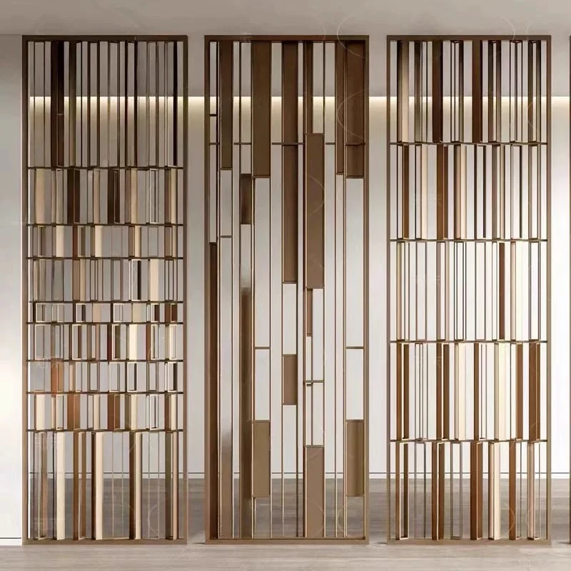 

Modern Exclusive Stainless Steel Room Divider Decorative Metal Partition Screen Panel