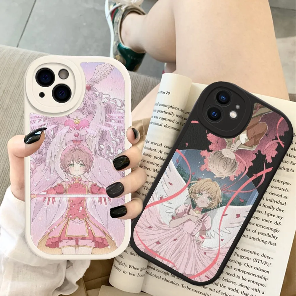 CardCaptor Sakura Anime Phone Case Hard Leather For iPhone 14 13 12 Mini 11 14 Pro Max Xs X Xr 7 8 Plus Fundas