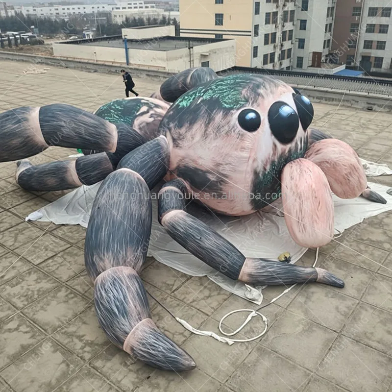 Giant Inflatable Spider, Spooky Stage Decor Props for Halloween Weird Party, DJ Bar & Nightclub Advertising Events