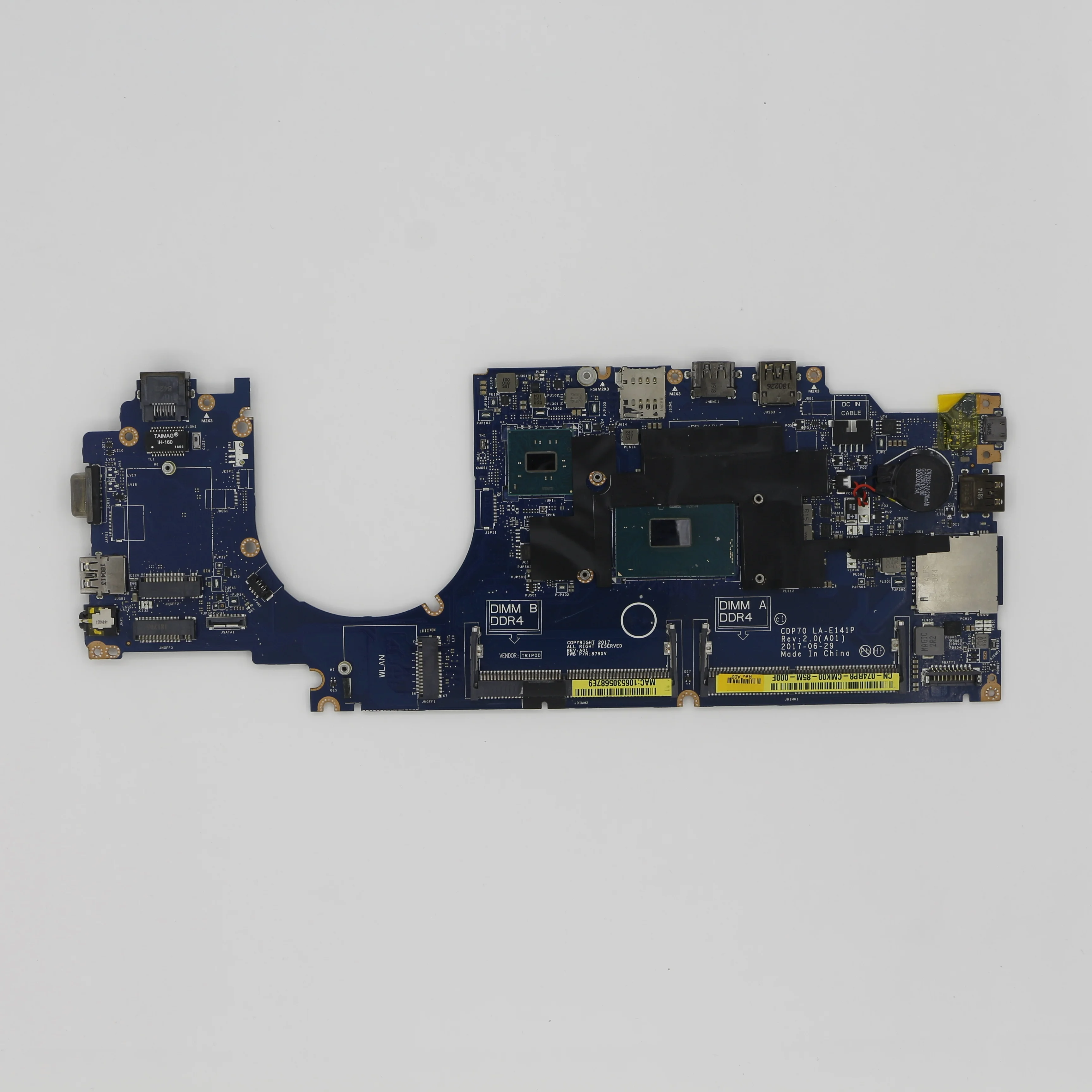 New LA-E141P 07X098 074RP8 For Dell Latitude 5480 E5480  W/i7-7820HQ Laptop Motherboard 100% Working Well