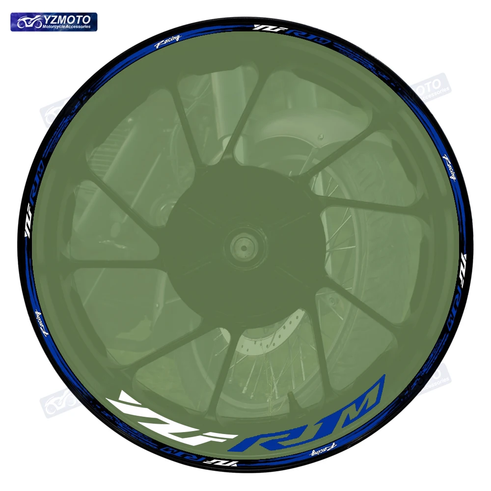 

Motorcycle Accessories Sticker For YZF R1M Front Rear 17 Inch Wheel Hub Racing Decal Car Reflective Rim Tape Decorate Stickers