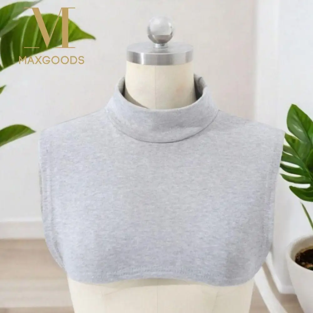 

Fashion Cotton False Collar High-neck Detachable Lapel Turtleneck T-shirts Extended Neckwear
