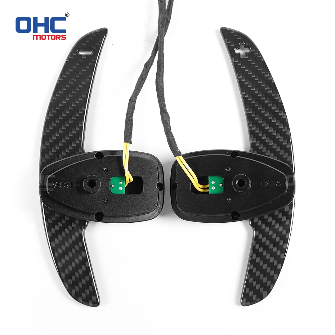 

OHC Glossy Carbon Fiber Magnetic Steering Wheel Paddle Shifters For Mercedes Benz A B C Class W176 2012-2015 W204 W246 W212 C117