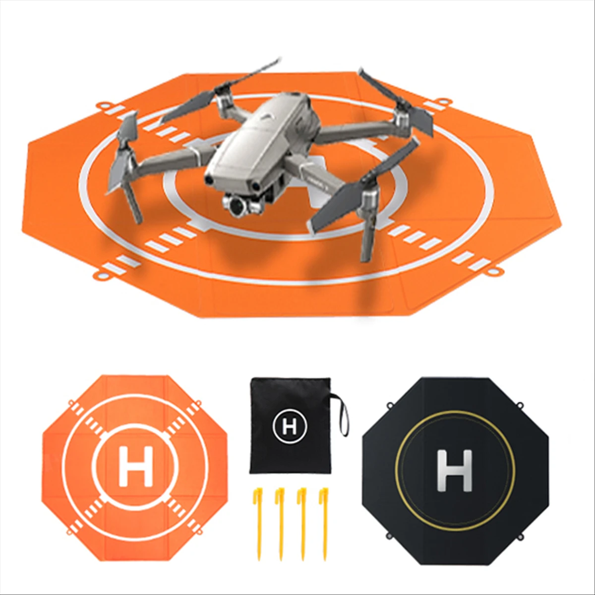 Universal Drone Quadcopters Landing Pad 20inch Folding Waterproof Landing Mat For DJI Mini 4K/Avata 2/Air 3/Mavic 3/Mini 4 Pro