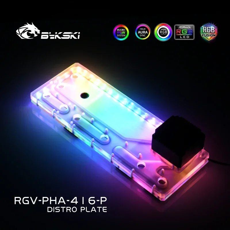 Bykski RGV-PHA-416-P,DISTRO PlATE For Phanteks PH-EC416PTG Case,MOD PC Water Cooling Waterway Board Reservoir For PC CPU GPU