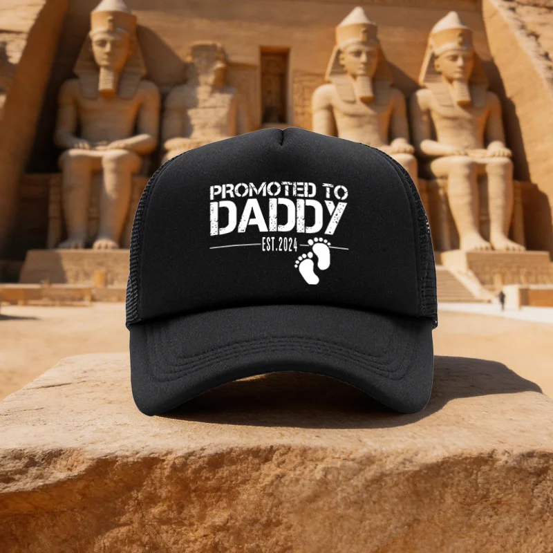 Unisex Daddy Print Mesh Baseball Cap, Duckbill Cap for Running, Walking, Camping - Multiple Colors Available - Ideal Gift for Pa