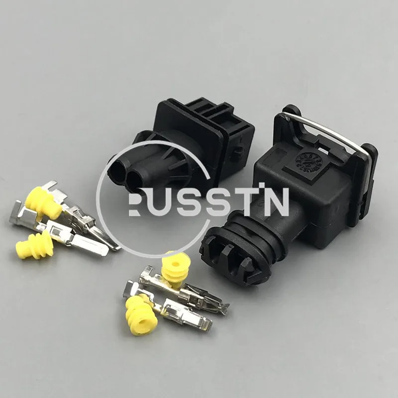 1 Set 2 Way EV1 Automotive Waterproof Electrical Wire Connector Socket AC Assembly Fuel Injector Plug Adapters 282189-1 282762-1