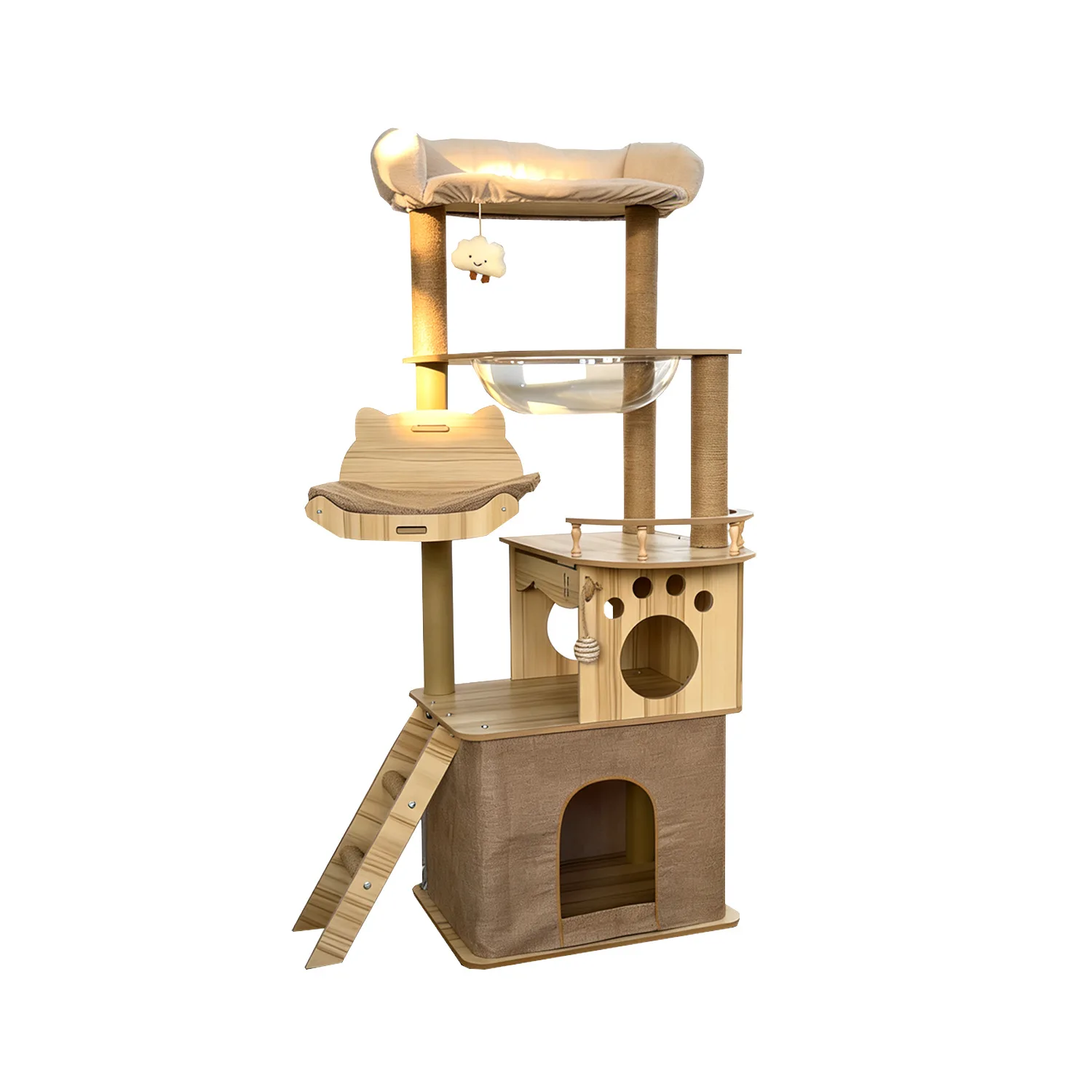 

Кошачья лежанка-капсула DSA с интегрированной платформой для прыжков, не занимающая много места, для небольших квартир, домашняя игрушка-лежанка для кошек.