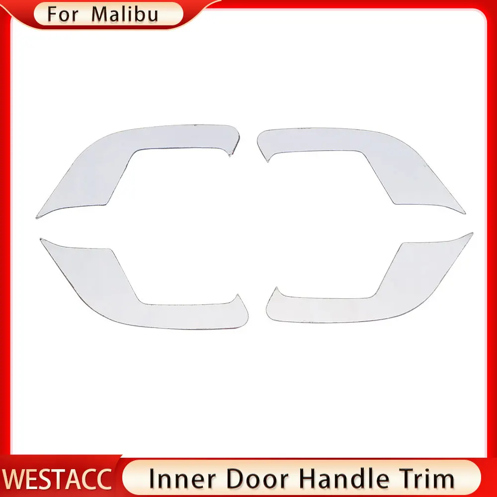 4Pcs Stainless Steel Car Inner Door Handle Cover Trim Decoration Sticker for Chevrolet Chevy Malibu Trax 2012 - 2015 Accessories