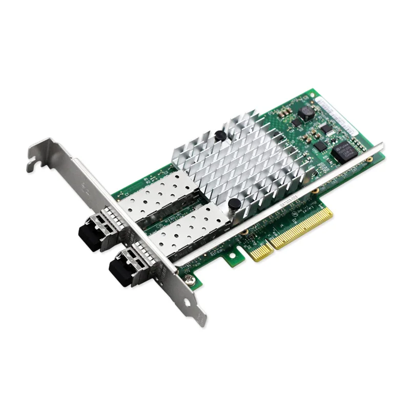 Intel 82599ES Chipsatz X520-SR2 PCIe 2.0 x8 10/1 GB Ethernet-Server-Netzwerkkarte 2-Port SFP+ mit 10G Multimode SFP+ Transceiver