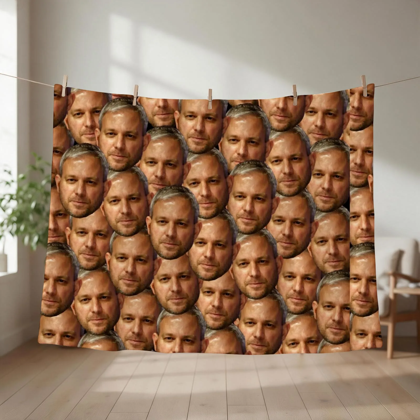 New brett sutton heads Throw Blanket couch cozy soft plush fuzzy picnic outdoor blanket