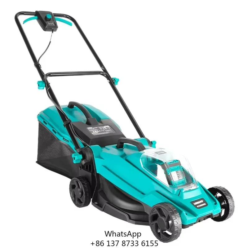 

20V Lithium Battery Cordless Lawn Mower With 32cm Mulcher Blade And Brushless Motor Small Push Grade Includes Grass Box