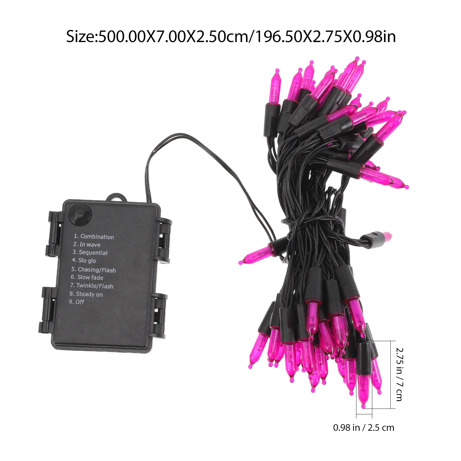 Guirlande lumineuse de noël à 50 LED, pratique, pour arbre de noël, fête à domicile, décoration intérieure et extérieure, lumières d'arbre de noël