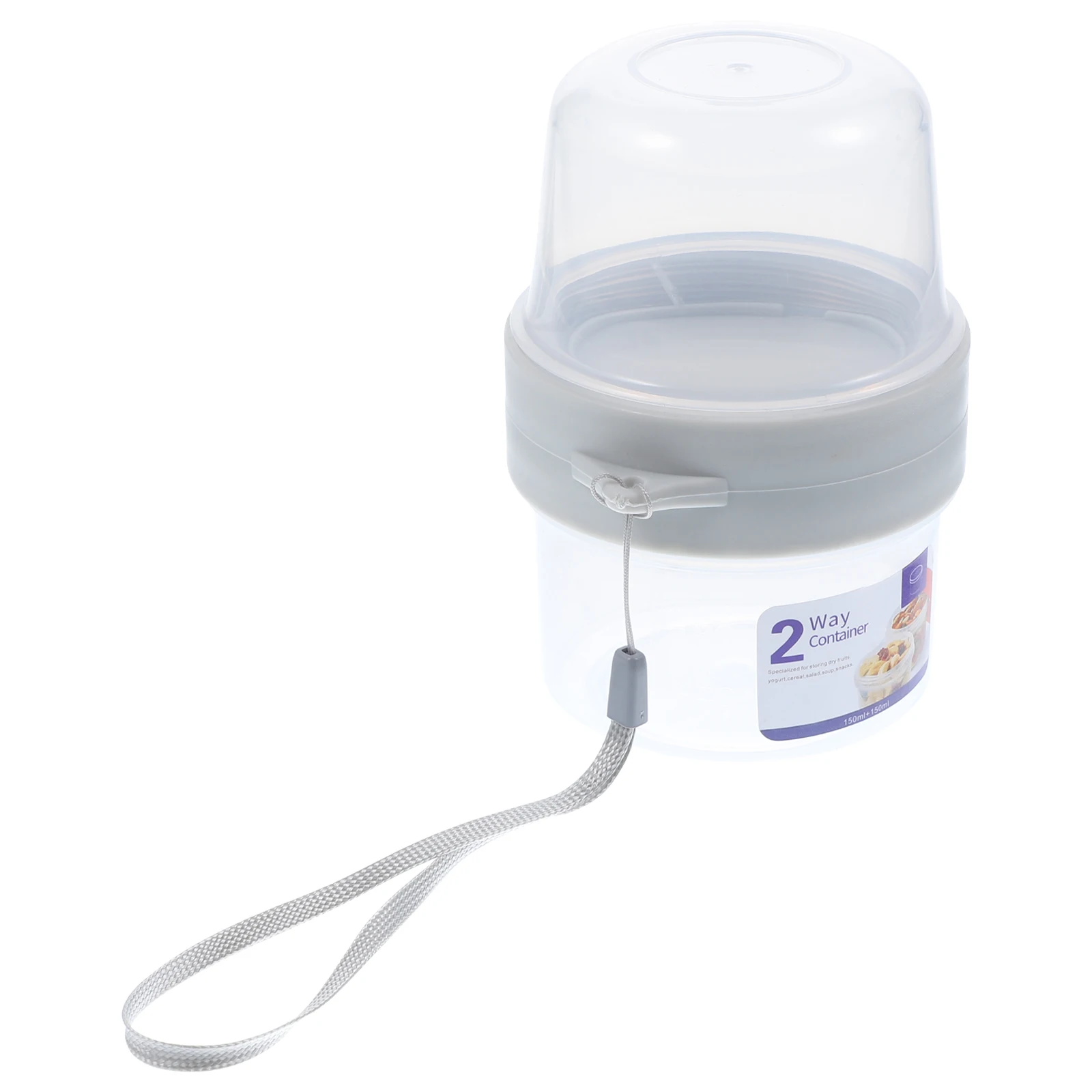 

Reusable Double Layer Food Container 500Ml Fresh-Keeping Cup With Lanyard Portable Breakfast Carrier For Cereal Oatmeal Yogurt