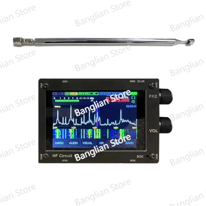 V1.10D 50KHz-2GHZ Malachite SDR Radio Malahiteam DSP SDR Receiver AM/SSB/NFM/WFM+Speaker + Battery Metal Case