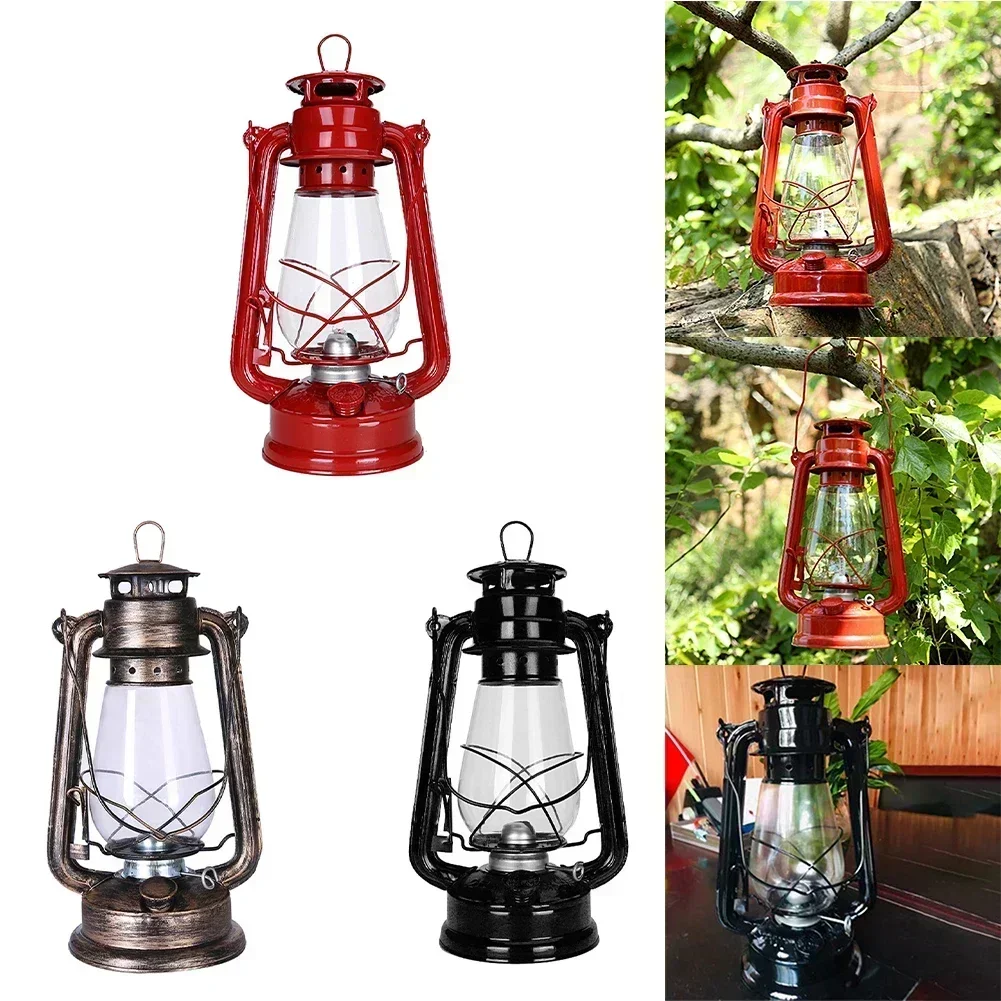 Vintage Kerosene Oil Lamp Lantern 220ml Retro Kerosene Light Camping Tent Decorative Atmosphere Lighting Outdoor Camping Light