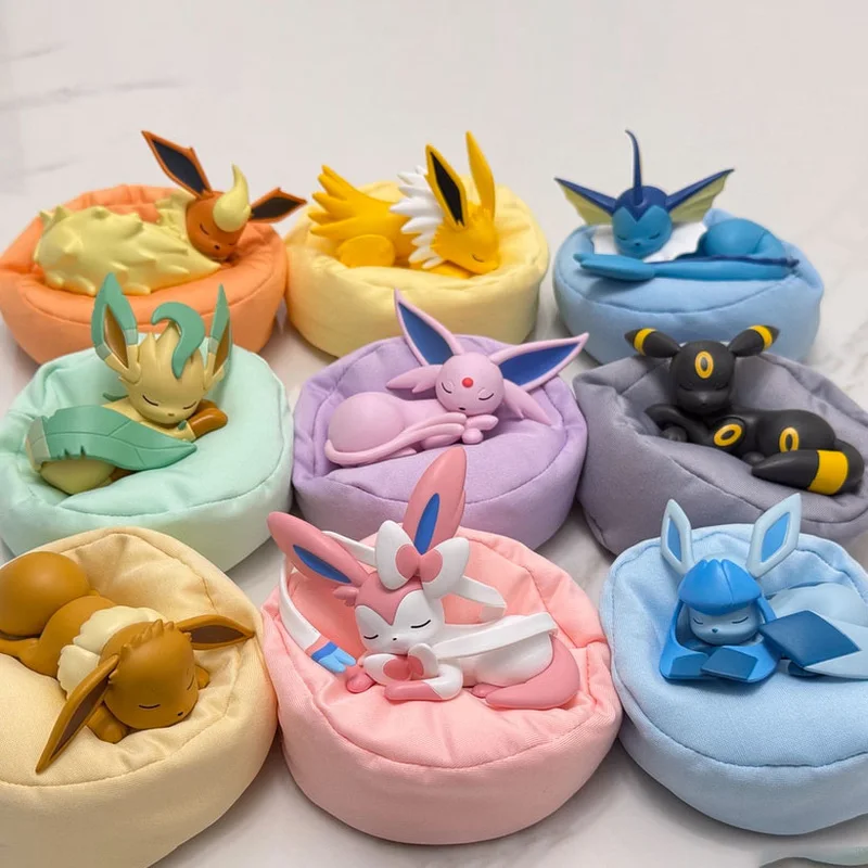 Покемон Слепая коробка Eevee Sleeping Pose Серия Аниме Модель Фигурка Коллекционная Доступна сейчас